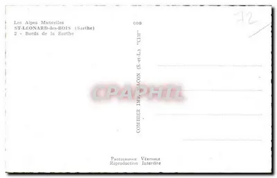 Les Alpes Mancelles — ST-LEONARD-des-BOIS (Sarthe) — Margens da Sarthe — Combier Impressão (S.-et-L.) — Verso