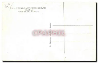 Kloosterkerk — Notre-Dame-du-Marillais (M.-et-L.) — F. Chapeau, uitgever, Nantes — Achterkant