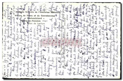 Biblioteca — Casa de Repouso e Convalescência «Castelo-Palmiers» (Var) — RENÉ — Verso