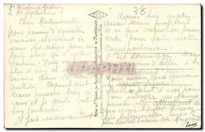 Vouvant. Ogród Miasta — widok na wzgórze Świętego Michała — wydawca AEP, nr 467413 — Rewers