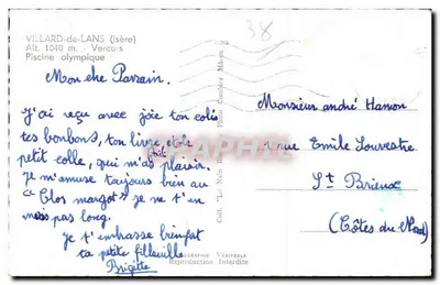 Basen olimpijski — Villard-de-Lans (Isère) — Foto Nain Bérenger — Rewers