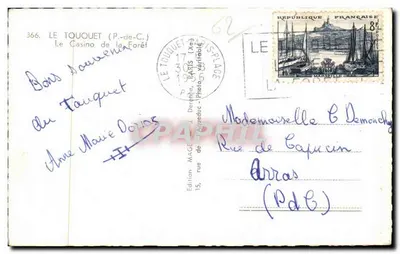 O Casino da Floresta — Le Touquet (P.-de-C.) — Edição MAGE, n° 366 — Verso