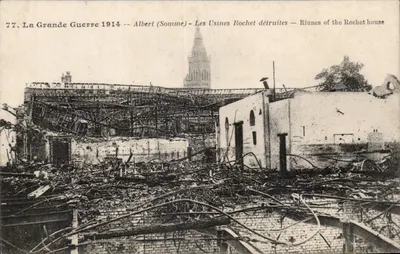 Albert (Somme) — Les Usines Rochet détruites — J.M.T.