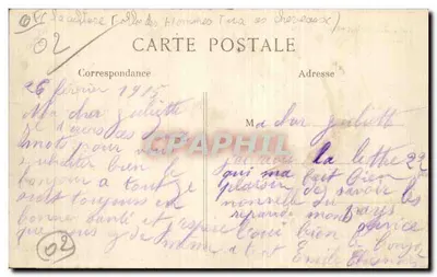 Bôissons — Plac Miejski po starciu kawalerii angielskiej i niemieckiej — L. C. H. Paryż — Rewers