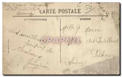 Cherbourg — Vista geral tirada da Montanha do Roule — LL — Verso