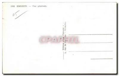 Embrun — Widok ogólny — Wydawnictwo « La Cigegne » — Rewers
