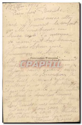 Lembrança de 15 anos — 1914 — Edição francesa — Verso