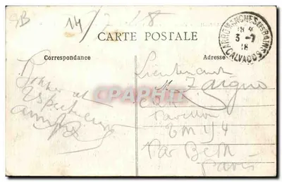 Arromanches - Ogólny widok miasta i skały Tracy — C.P.B. — Rewers