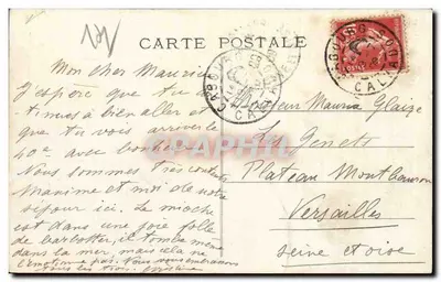 Cabourg - La Spiaggia e le Ville — Calvados 54 — editore N.P.C. — Verso