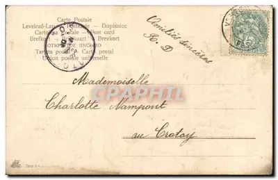 Flores de amor — Carta postal de série — Editor: Levelezó-Lap — Verso