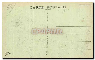 Bordeaux — Plaza Gambetta, frente a la Rue Judaïque — Edición La Cigogne, n°32 — Reverso