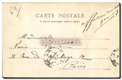Habitación de Auvergne — Paisaje boscoso — Editor no identificado — Reverso