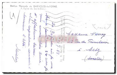 Chiesa del Sacro Cuore — Stazione Termale di Bagnoles-de-l'Orne — Ed. R. Galliols — Verso