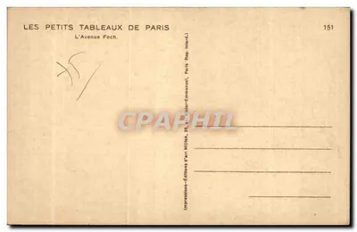 Avenue Foch — Paris — Éditions d'art MONA, n°151 — Rewers