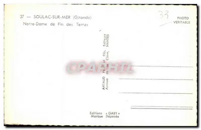 Igreja de Nossa Senhora de Fin des Terres — Soulaç-sur-Mer (Gironde) — Edições Gaby — Verso