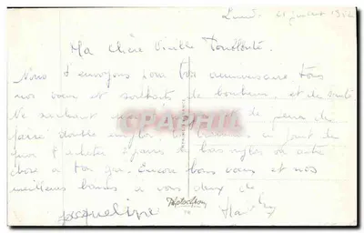 Arranjo de flores — Aniversário — Fotocliché France n°76 — Verso