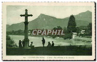 Cluses (Haute-Savoie) — L'Arve, Pics d'Orches e de Marcelly — editor Feurze
