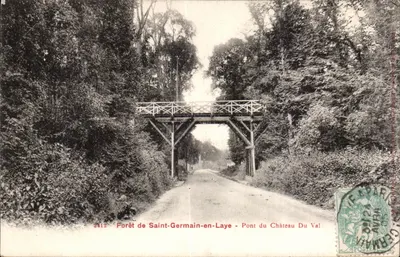 Floresta de Saint-Germain-en-Laye — Ponte do Castelo do Val — editor P. P. L. n° 2412