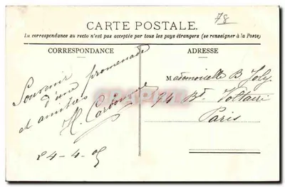Floresta de Saint-Germain-en-Laye — Ponte do Castelo do Val — editor P. P. L. n° 2412 — Verso