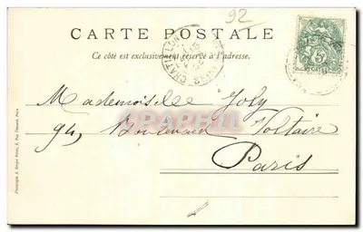 Châtillon (Seine) - Pamiętnik komemoracyjny — wydawca A. Bruger, Paryż, nr 92 — Rewers