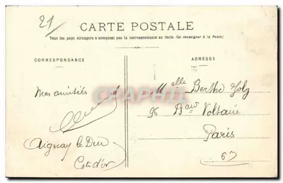 Fontes da Douix — Châtillon-sur-Seine — H. Bourreau, editor, Châtillon-sur-Seine — Verso