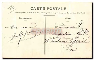 Brienne-le-Château — O Castelo (fachada sudoeste) — Paul Antoïse, Livreiro-Editor — Verso