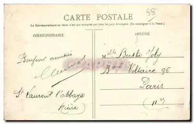 Cosne-sur-Loire - Igreja de Saint-Agnan — editor não visível, número de série não legível — Verso