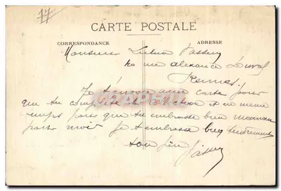 Montereau - Napoleão I na Batalha de Montereau - Bilhete postal antigo — Verso