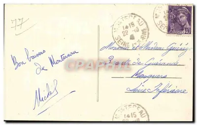 Montereau — Vista generale, scattata da Surville — Maliet libraio a Montereau — Verso