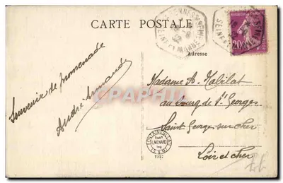 Montereau — Beeld van Napoleon I — Artistieke Collectie L. b. — Achterkant