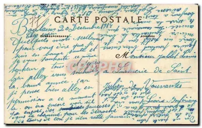 Montereau Castelo de Forges - Bilhete postal antigo — Verso