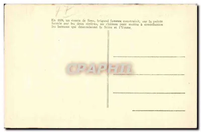 Montereau Histórica — 1. Vista de Montereau no século XVII — Éditions de la Poste — Verso