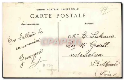 Montigny-sur-Loing — Vista geral e Chaussée du Loing — Imp. Moderne, Moret — Verso