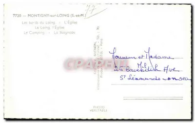 Montigny-sur-Loing — vue panoramique — Editor E. MIGNON, Villeneuve-la-Garenne — Verso