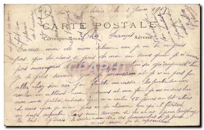 Schlacht am Ourecq — 5. bis 8. September 1914 — Auf dem Schlachtfeld nahe Meaux — Phot-Express, Imp. Baudinière, Nanterre — Visé Paris N° 8 — Rückseite
