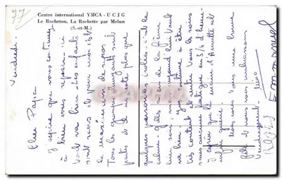 Internationaal YMCA-centrum - U C J G - Le Rocheton, La Rochette bij Melun (S.-et-M.) — Achterkant