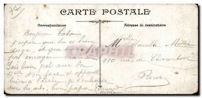 Melun - Promenade de Vaux - Antieke ansichtkaart — Achterkant