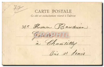 Melun — El Puente del Castillo — B.F. Paris — Reverso