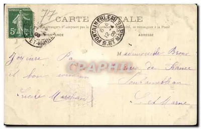 Rzeka poniżej mostu — Moret-sur-Loing — wydawca C. Thion — Rewers