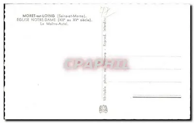 Kościół Najświętszej Maryi Panny — Moret-sur-Loing — wydawca Le Maître-Autel — Rewers