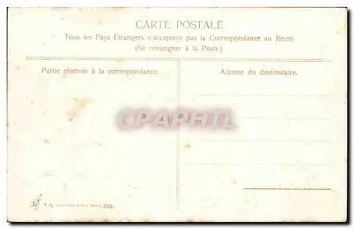 Affectionate Souvenir — clover and clover flower — M. E. Publisher, Paris, n° 752 — Back
