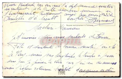 Bukiet pionżonów — Szczęśliwego Dnia — R. HAMEL PARIS — Rewers
