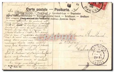 Mistral — Stary zimny wiejski — Wydawca nieznany, seria V. n° 320 — Rewers