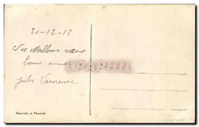 Cipreste e calcanhar de cavalo — Boa Ano — editor Nussel, n° 1725 — Verso
