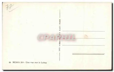 Nemours — Widok na Loing — C.A.P. Paris — Rewers