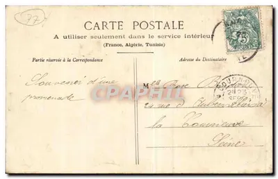 Nemours — Rocher-Vert — Gal. Navoix, 42, Rue de Paris, Nemours (S.-et-M.) — Rewers