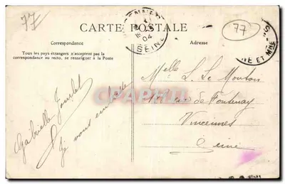 Provins — O Donjon e a Igreja de São Quirino — C. L. C. — Verso