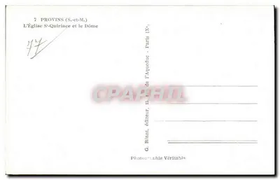 Provins (S.-et-M.) — La Chiesa di San Quiriace e il Domo (Xe) — G. Réant, editore — Verso