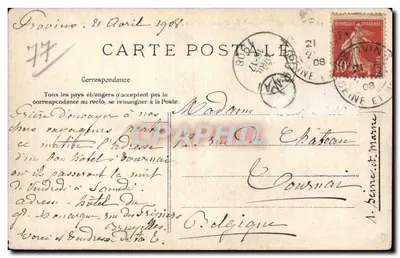 Provins — Widok ogólny — Wieża Cezara — Kościół św. Quiriace — Rewers