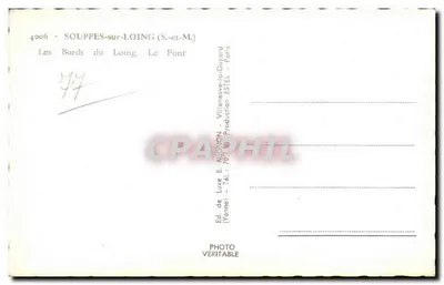 Souppes-sur-Loing — As Margens do Loing. O Ponte — E. Migno — Verso